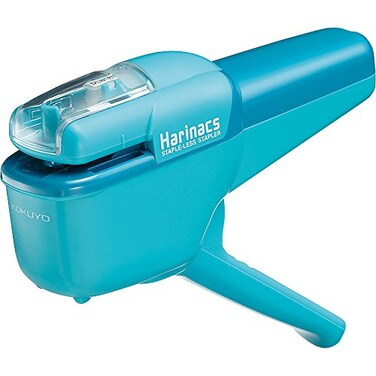 Kokuyo Harinacs Stapleless StaplerPortable Staple Free Stapler10 Sheets Capacity Light Blue Japan Import SLNMSH110LB