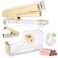VOSTOR Acrylic Gold Tape Dispenser Desktop Stapler Includes Staple Remover Tape 1000pcs Staples Cute Office Stapler Set for Modern Design Desk Accessory Kit
