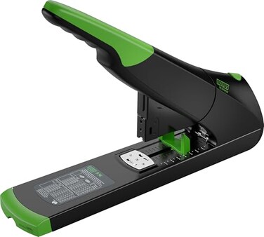 Novus B56 reNew Heavy Duty Stapler 200 Sheet Capacity Made of 82 Recycled Plastic German Engineered Adjustable Guide Black 0230066