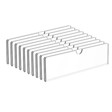 KOTEMON Acrylic Wall Name Plate Holder Door Plate with Adhesive Tapes Clear Sign Holder Frame 2x8 10 Pack