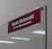 NapTags Glass Cubicle Nameplate Holders 10 x 2 050 Depth Made in the USA SilverSilver 050