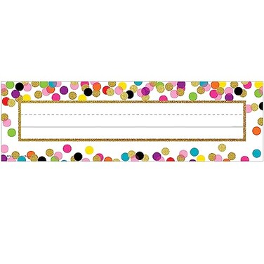Teacher Created Resources Confetti Name Plates TCR5886