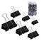 COLOGO Binder Clips Paper Clamps Assorted Sizes 200 Count Black Jumbo Large Medium Small Mini and Micro6 Sizes with Box for Office School and Home