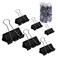 COLOGO Binder Clips Paper Clamps Assorted Sizes 200 Count Black Jumbo Large Medium Small Mini and Micro6 Sizes with Box for Office School and Home