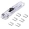 mollensiuer 1 Piece Portable Transparent Plastic Handheld Paper Clam Dispenser Paper Clipper with 50 Metal Refill Clips for School Office