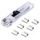 mollensiuer 1 Piece Portable Transparent Plastic Handheld Paper Clam Dispenser Paper Clipper with 50 Metal Refill Clips for School Office