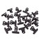 Honbay 20PCS 30mm12inch Black Metal Bulldog Clips Hinge Clips for Documents Planner Pages Receipts Pictures Photos etc