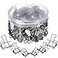 TecUnite 150 Pcs Black Binder Clips Assorted Sizes Silver Paper Clamps Clips Large Medium Small Office Supplies