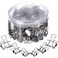 TecUnite 150 Pcs Black Binder Clips Assorted Sizes Silver Paper Clamps Clips Large Medium Small Office Supplies