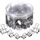 TecUnite 150 Pcs Black Binder Clips Assorted Sizes Silver Paper Clamps Clips Large Medium Small Office Supplies