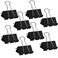 KAKAMINA Medium Binder Clips 16 Inch 60 Pack Large Binder Clips Medium Paper Clamps for Office and Home Supplies Black