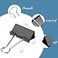 WinJiaYao 60 Pack Large Binder Clips 16 Inch Binder Clips Large SizeBig Paper Clamps Clips Clips for Paperwork for Office and Home Supplies School Black
