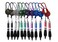 Cotton Fly Carabiner Retractable Pen Keychain 12 Pack PullOut Pen with Belt Clip Reel Durable Key Holder for Work Office Warehouse Nurses Teachers Delivery Drivers