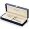 Waterman Hmisphre Ballpoint Pen Stainless Steel with Gold Trim Medium Point Blue Ink Gift Box