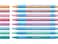 Schneider Slider Edge Pastel XB Extra Broad Ballpoint Pen 14 mm Light Blue Barrel Assorted Ink Colors Adjustable Case Stand of 8 Pens 152289