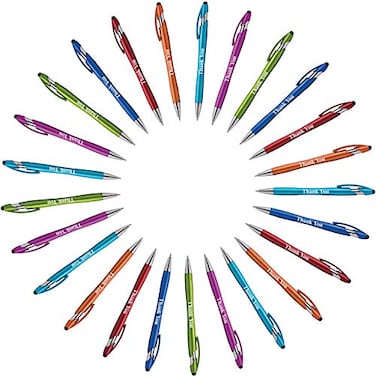 Express Pencils Thank You Gift Stylus Pens For All TouchScreen Devices 2 in 1 Combo Pen for Events Parties Employee Appreciation More 25 Pack
