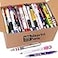 Sikao Wholesale Lot of 100 Misprint Pens Bulk Assorted Ballpoint Pens Smooth Writing Blue Black ink Misprinted Random Pens for Waitress Server Office School