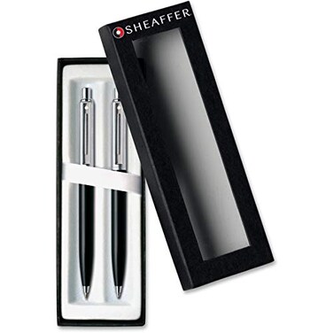 Sheaffer Sentinel Black Ballpoint Pen 07mm Pencil with Chrome Trim