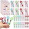 Sayglossy 24 Sets Donuts Pens Gift Bulk 4in1 Funny Multicolor Ballpoint Pen with Positive Cards for Teacher Coworker Employe Appreciation Office Gift