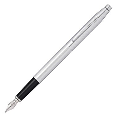Cross Classic Century Refillable Fountain Pen Medium Nib Includes Premium Gift Box Lustrous Chrome