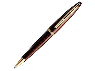 Waterman Carne Ballpoint Pen Marine Amber with 23k Gold Clip Medium Point with Blue Ink 1 Count Luxury Writing Includes Gift Box