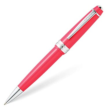 Cross Bailey Light Refillable Ballpoint Pen Presented in a Everyday Gift Box Medium Point Black Ink Polished Coral