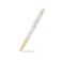 Sheaffer 100 Chrome Fountain Pen with Gold Tone Trim and Medium Nib