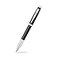 Sheaffer 100 Glossy Black Lacquer Fountain Pen with Polished Chrome Trim and Medium Nib
