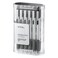 TUL BP3 Retractable Ballpoint Pens Medium Point 10 mm Silver Barrel Black Ink Pack Of 12 Pens