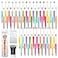DASTTUIS 150 Pieces DIY Beadable Pens Kit 50 plastic Beadable Pens Bulk Refills pen bags Included Beaded Pens Black Ink Ballpoint Cute PensBright