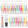 DASTTUIS 150 Pieces DIY Beadable Pens Kit 50 plastic Beadable Pens Bulk Refills pen bags Included Beaded Pens Black Ink Ballpoint Cute PensBright