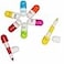 SWTOOL 40pcs Vitamin Pill Ballpoint Pen Cute Cartoon Retractable Ball Pen Smiling Face Ball Pen Random Color