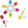 SWTOOL 40pcs Vitamin Pill Ballpoint Pen Cute Cartoon Retractable Ball Pen Smiling Face Ball Pen Random Color