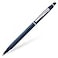Cross Click Blue Lacquer Ballpoint Pen with Chrome Appointments and Bonus Slim Gel Refill