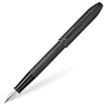 Cross Townsend PVD Microknurl Fountain Pen Medium Nib Black