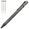Cool Hand 48 Titanium Alloy Bolt Action Pen Ballpoint Ink Refillable Stainless Steel Pocket Clip EDC Business Collection Stylus with 3 Refills Gray