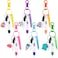 KFPPLXQ 30 Pieces Nurse Badge Pens Mini Highlighter Pens Bulk Include Pink and Purple Tip Highlighter Permanent Marker Retractable Ball with Keychain Clip Retractable for Cna Women Student Gift