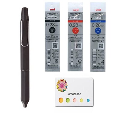 amazdone Uni Jetstream EDGE 3028 3Colors Ballpoint Pen Black BodySXE325032824Jetstream EDGE 028mm Ballpoint pen refill 3ColorsSXR20328 Black Red Blue Sticky Notes Value Set