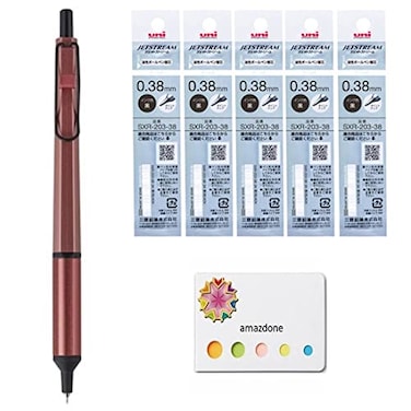 amazdone uni Jetstream EDGE 038 Oilbased Ballpoint Pen Very pink BodySXN10033835Jetstream EDGE 038mm Oilbased Ballpoint pen refill SXR20338 Black 5 set Sticky Notes Value Set