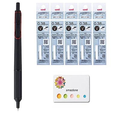 amazdone uni Jetstream EDGE 038 Oilbased Ballpoint Pen Black red BodySXN100338BK15Jetstream EDGE 038mm Oilbased Ballpoint pen refill SXR20338 Black 5 set Sticky Notes Value Set