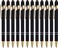 LINFANC 12 Pack Black Gold Ballpoint Pen with Stylus Tip 10 mm Black Ink Smooth Writing Pens Metal Stylus Pens for Touch Screens