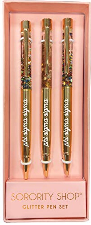 Sorority Shop Phi Sigma Sigma Sorority Glitter Pen Set