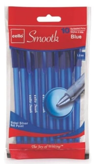 Cello Smooth Stick Pen Blue 125 Per Pack