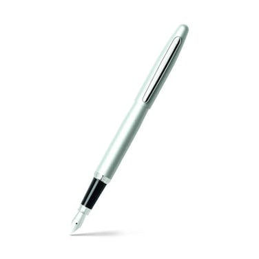 Sheaffer VFM Strobe Silver Fountain Pen with Chrome Trim and Medium Nib