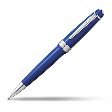 Cross Bailey Light Polished Blue Resin Ballpoint Pen Professional Pen for Effortless Writing Journaling NoteTaking More Black Ink Easy Handling Includes Gift Box