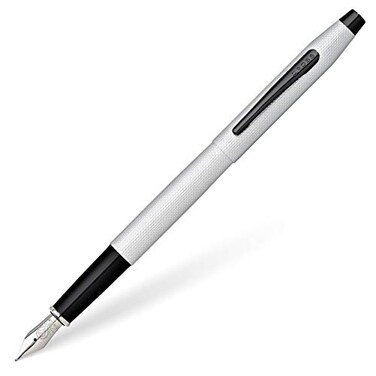Cross Classic Century Refillable Fountain Pen Medium Nib Includes Premium Gift Box Brushed Chrome
