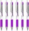 Zebra Pen Classic ZGrip Flight Ballpoint Pens 12mm Bold Nib Pack of 6 in Envelope Gift Packaging Purple