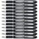 Uni-Ball Jetstream Stick Ballpoint Pen Bold 1mm Black Ink Black Barrel 1Dozen