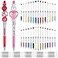 Resurhang 30 Pcs Plastic Beadable Pens 2 in 1 Empty Tube Floating Bead Pens Bulk with 30 Pcs Black Ink Refills for Handwriting DIY Making Ballpoint Gift Office School Supplies Empty Tube