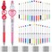 Resurhang 30 Pcs Plastic Beadable Pens 2 in 1 Empty Tube Floating Bead Pens Bulk with 30 Pcs Black Ink Refills for Handwriting DIY Making Ballpoint Gift Office School Supplies Empty Tube